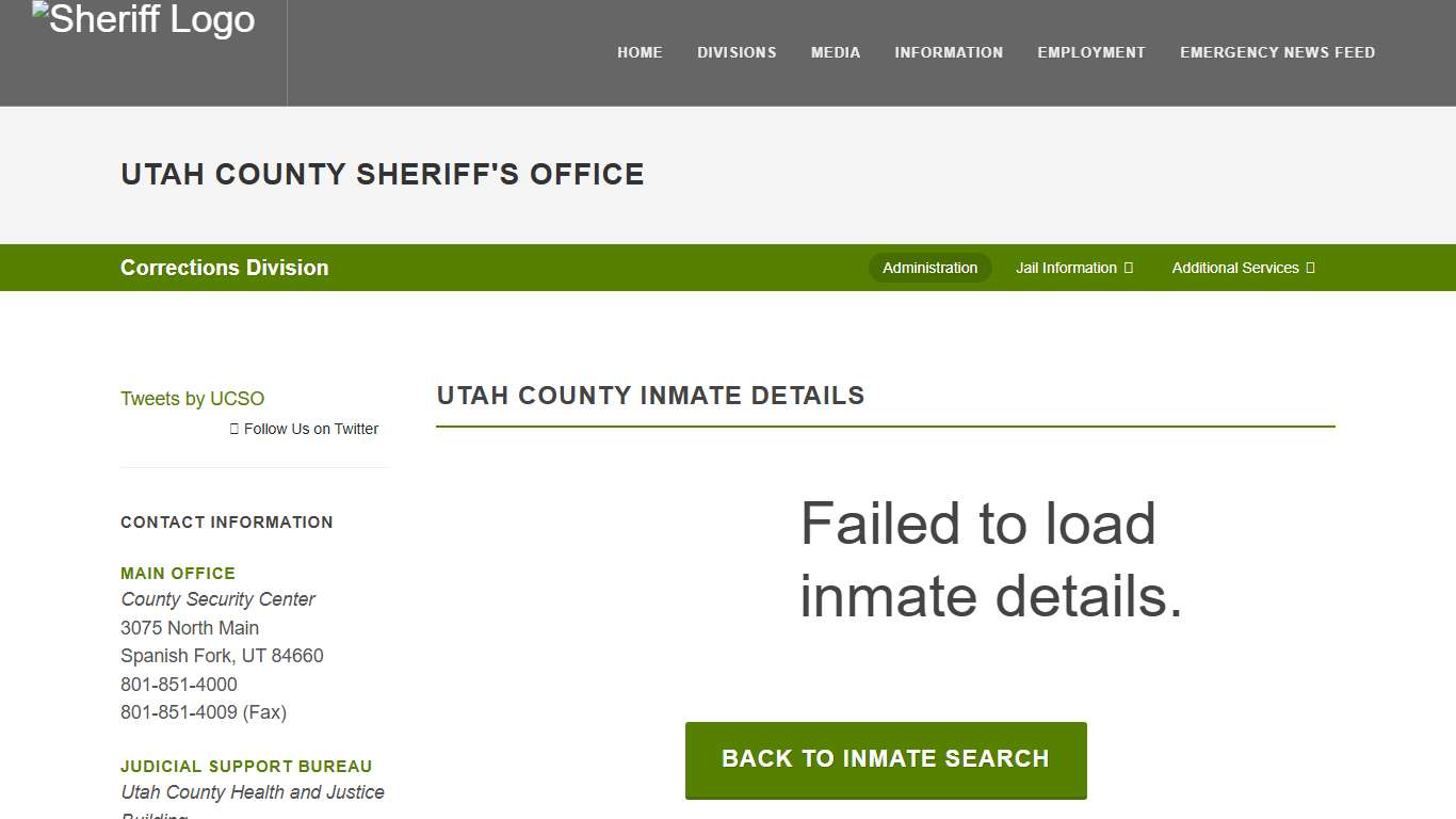 Utah County Sheriff's Office Inmate Search